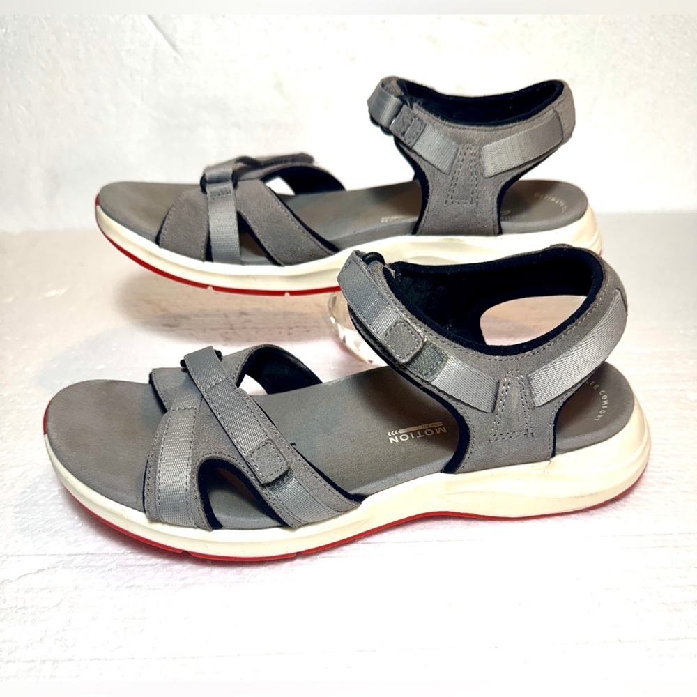 Clarks Gray Sandals  Lightweight Adjustable for Women